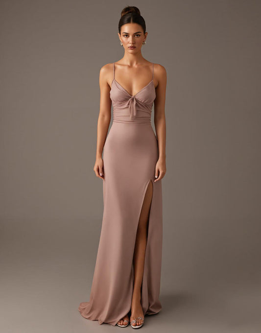 Sunset Spaghetti Straps Robe de soirée fourreau