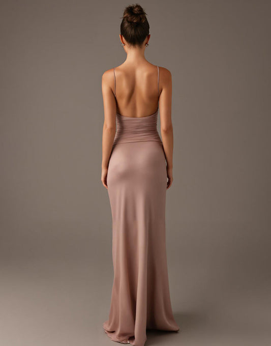 Sunset Spaghetti Straps Robe de soirée fourreau