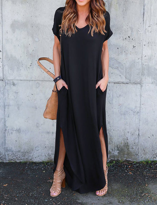 Robe de plage longue tunique bohème d'été