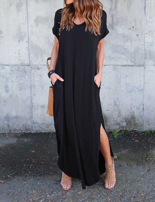 Robe de plage longue tunique bohème d'été