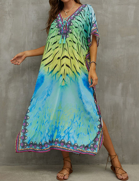 Robe longue imprimée