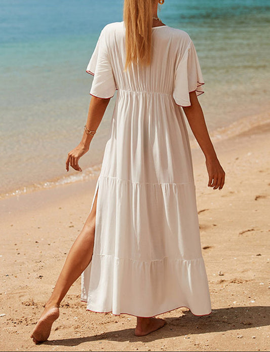 Maillot de bain sexy en maille brodée pour la plage