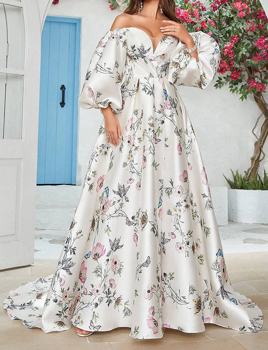 Robe Marquise/Princesse Ligne A Chérie Traîne Tribunal Robe de Mariée avec Fente