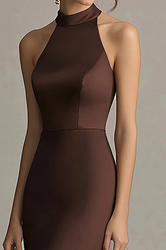 Café Sirène Dos Nu Col Robe Longue Formulante