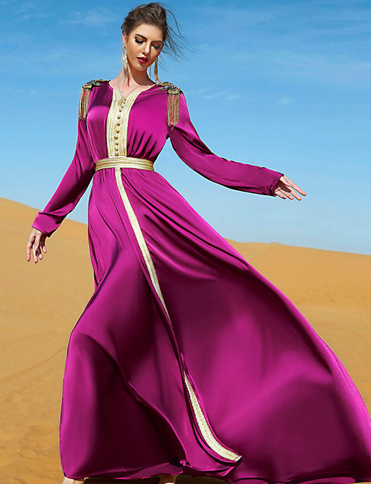 Robe Caftan en Satin à Nouer