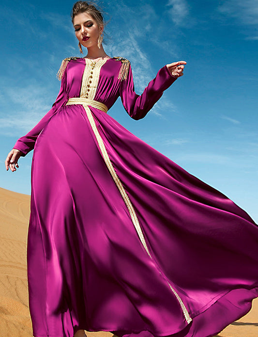 Robe Caftan en Satin à Nouer