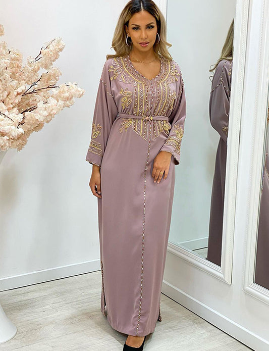 Robe Caftan Moderne Lilas