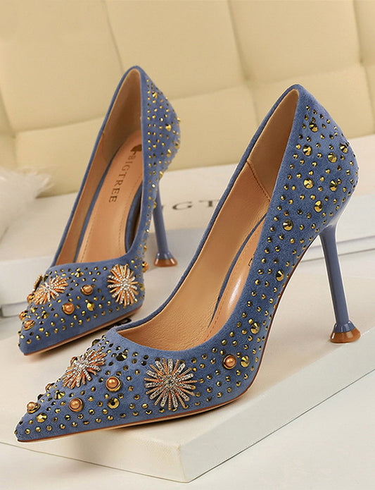 Strass Talons Chaussures Vintage
