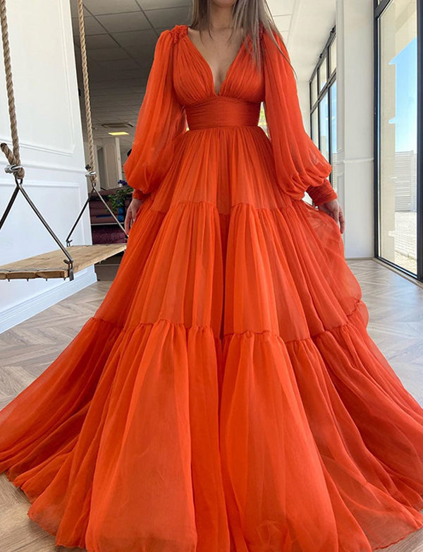 Robe de Soirée Princesse en Mousseline Robe de Soirée Princesse en Mousseline