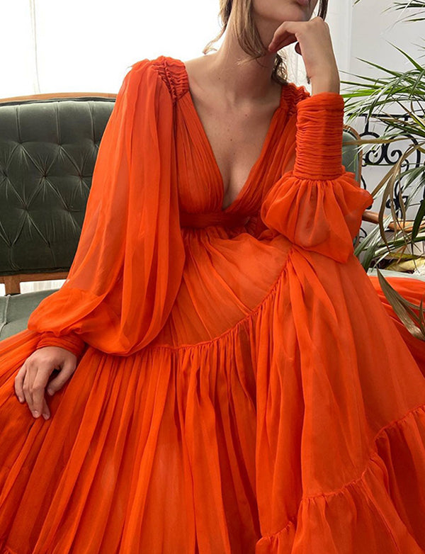 Robe de Soirée Princesse en Mousseline Robe de Soirée Princesse en Mousseline