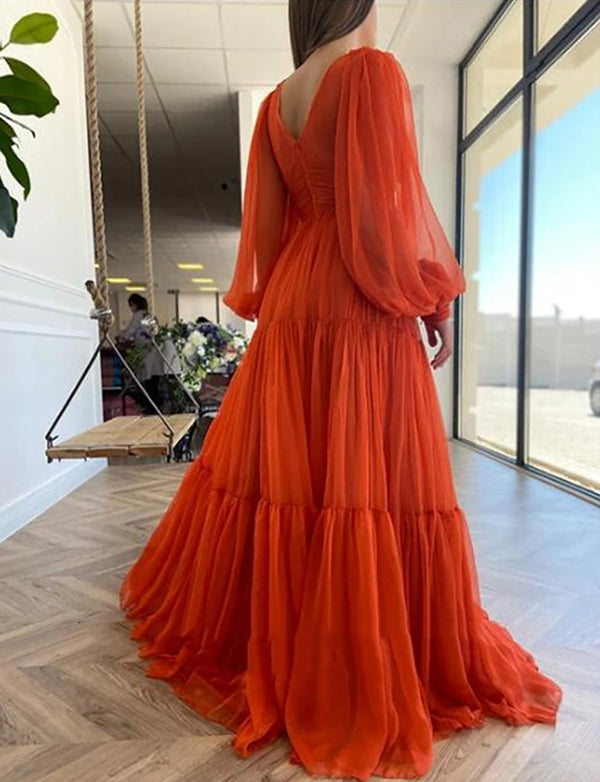 Robe de Soirée Princesse en Mousseline Robe de Soirée Princesse en Mousseline