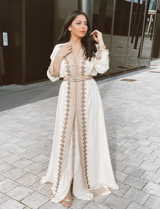 Robe Marocaine Blanc Broderie
