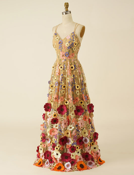 Robe de Soirée Lux à Fleurs