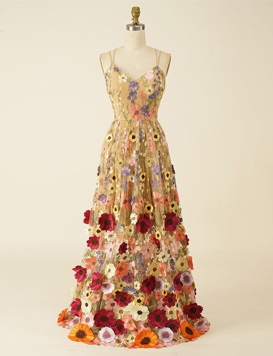 Robe de Soirée Lux à Fleurs