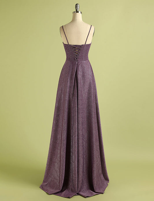 Robe de bal de fin d'année longue en satin et dentelle