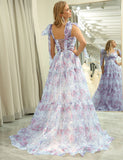 Robe de soirée longue et décolletée