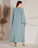 Robe A-Line Vintage en Soie Glacée avec Col V Broderie Florale et Plis
