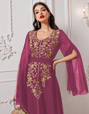 Robe A-Line Élégante en Tissu Tissé avec Appliqué Floral
