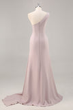 Robe longue formelle sirène kaki à une épaule