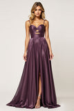 Purple Sweetheart Une ligne découpée robe de bal longue