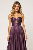 Purple Sweetheart Une ligne découpée robe de bal longue