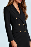 Robe blazer noire à revers croisés