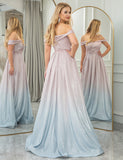 Robe longue de soirée à épaules dénudées