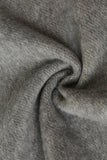 Manteau long croisé gris en laine mélangée avec ceinture