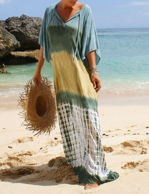 Maillot de bain bikini avec robe chemisier crème solaire de vacances en bord de mer