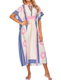 Robe de plage style bohème à séchage rapide pour femmes tunique sexy caftan