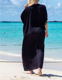 Caftan élégant brodé d'or rétro robe blanche à col en V