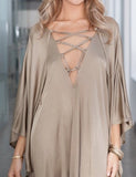Robe longue de plage caftan à épaules dénudées