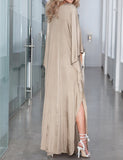 Robe longue de plage caftan à épaules dénudées