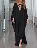 Robe longue de plage caftan à épaules dénudées