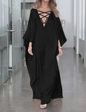 Robe longue de plage caftan à épaules dénudées