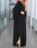 Robe longue de plage caftan à épaules dénudées
