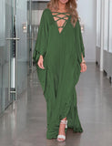 Robe longue de plage caftan à épaules dénudées