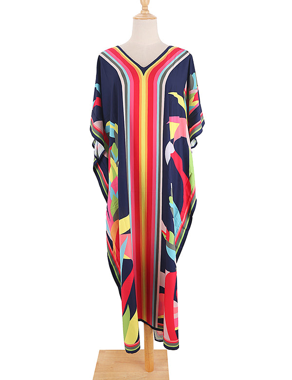 Robe de plage caftan imprimé femme