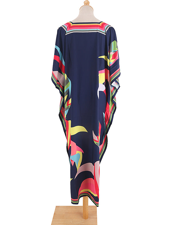 Robe de plage caftan imprimé femme