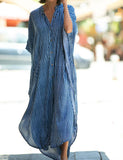 Robe longue de plage caftan grande taille pour femmes