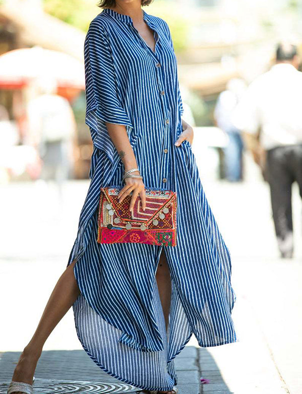 Robe longue de plage caftan grande taille pour femmes