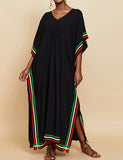 Robe sexy et ample à rayures colorées