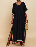 Robe sexy et ample à rayures colorées