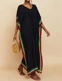 Robe sexy et ample à rayures colorées