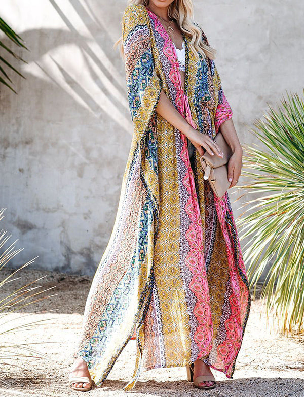 Cardigan sexy imprimé Robe ample