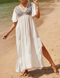 Maillot de bain sexy en maille brodée pour la plage
