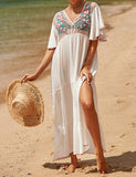 Maillot de bain sexy en maille brodée pour la plage