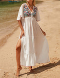 Maillot de bain sexy en maille brodée pour la plage