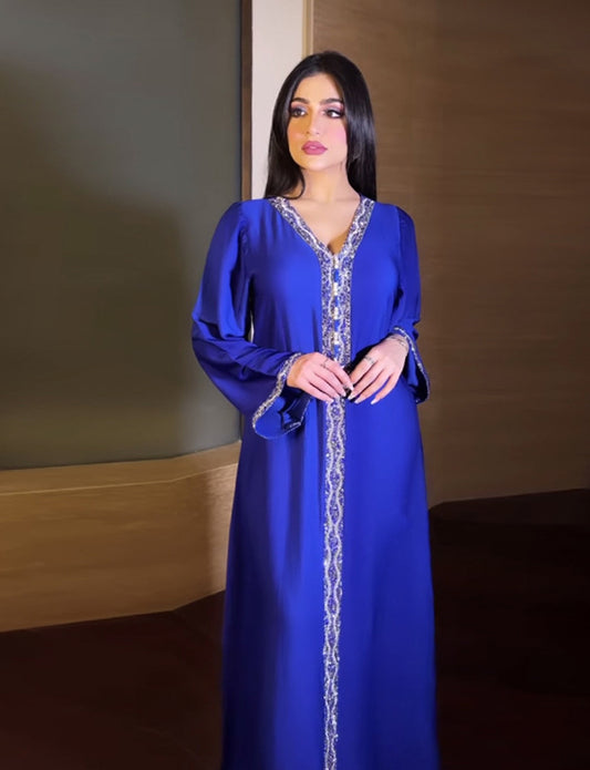 Robe abaya pour femmes avec diamants à la mode