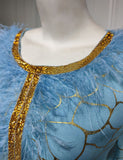 Robes caftan avec feuilles d'or et strass